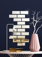 Декоративная наклейка зеркальная акриловая Кирпичики 18 шт. 13,4x5 см