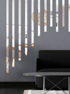 Декоративная наклейка зеркальная акриловая Молдинг-30 16 шт. 3x29,5 см