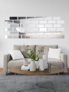 Декоративная наклейка зеркальная акриловая Слиток 18 шт. 15x6 см