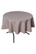 Скатертина Шанталь Ø 160 см коричнева La Nuit