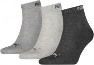 Носки Puma QUARTER-V 3P ANTHRACI/L MEL GREY/M 88749809 р.39-42 разноцветный 3 пари шт.