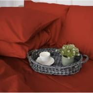 Комплект постельного белья Satin Premium 0081 Terracotta 175х210 см кирпичный MirSon