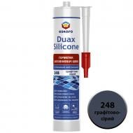 Герметик силиконовый Eskaro Duax Silicone №248 графитово-серыq 300 мл