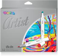 Набор маркеров Colorino Artist 1-5 мм 12 шт. 92470PTR разноцветный
