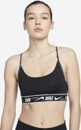 Бра Nike W NK DF INDY LOGO BRA DM0560-010 р.S черно-белый