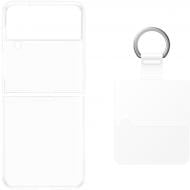 Чехол-холдер Samsung Clear Cover with Ring Transparency для Flip 4 (EF-OF721CTEGUA)