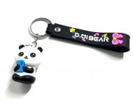 Брелок для ключей Панда мальчик черный