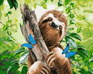 Картина по номерам Счастливый ленивец GX33485 40x50 см Brushme Картина по номерам Счастливый ленивец GX33485 40x50 см Brushme