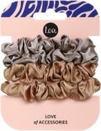 Набор резинок LOA для волос атлас шоколадля беж.р. M 4 шт.
