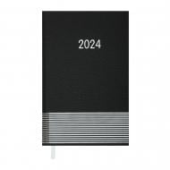 Дневник датированный PARALLEL черный Buromax A6 2024