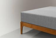 Простынь на резинке махровая Jersey havlu 200x220 см серый Ю-ТЕК