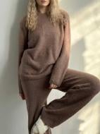 Комплект вязаный MISO Soft штаны и кофта р. one size (S/L) коричневый