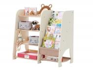 Стеллаж Goodevas Монтессори для детей 2 в 1: книжная полка и полка для игрушек Е655