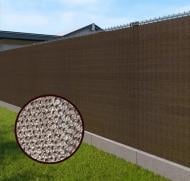 Сітка затінкова Growtex Net на паркани коричнева ступінь затінення до 95%