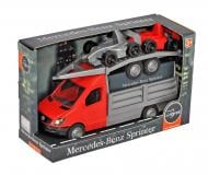 Машинка Тигрес Mercedes-Benz Sprinter бортовий з лафетом червоний 1:24 39669