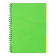 Тетрадь на пружине Buromax NEON А4 120 лист. зеленый