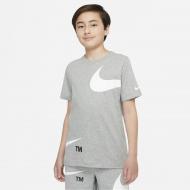 Футболка Nike B NSW TEE SWOOSH PACK FA21 DJ6616-063 р.XL серый