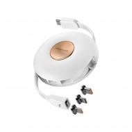 Кабель Promate магнитный Quiver USB-C to USB-C/Lightning/microUSB 1 м 1 м белый (quiver.white)