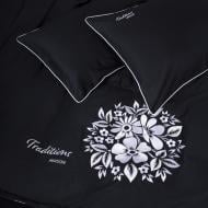 Комплект постельного белья 0055 Black Pearl Traditions 200х220 см черный/белый MirSon