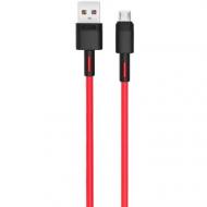 Кабель Xo USB A - Micro B NB-Q166 5A 1 м red
