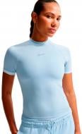 Футболка Nike W NK SS FITTED TOP GLS IO1291-407 р.S голубой