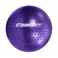 Мяч EasyFit 65 см Hybrid фиолетовый (фитбол полумассажный) EF-3011-V