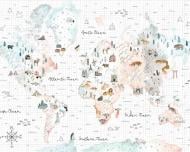 Фотообои De-Cors Карта мира клетка 70124 265x300 см 7,9 кв.м