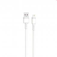 Кабель Xo USB A - Lt NB-Q166 5A 1 м white