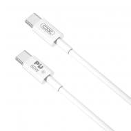 Кабель Xo USB C - USB C NB-Q190A 60W 1 м white