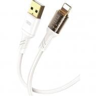 Кабель Xo USB A - Lt NB229 2.4A 1 м white