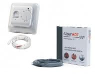 Нагревательный кабель GrayHot 15, 92 Вт, 6 м + Терморегулятор In-Therm аналоговый для теплого пола RTC 70