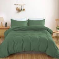 Комплект постельного белья Satin Light Pro 10-017 Green Olive 2х143х210 см оливковый MirSon
