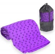 Полотенце спортивное Yoga Mat Towel из микрофибры 63x183 см фиолетовый EasyFit
