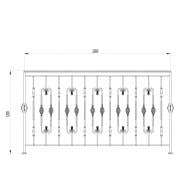 Кованое балконное ограждение БО-01 2000х1200 мм