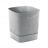 Вазон пластиковый пластик CLIMA квадратный серый бетон 8 л Lamela (9701421)