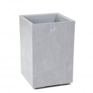 Вазон пластиковый пластик KARO квадратный серый бетон 36 л Lamela (9709922)