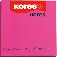Стикеры 75х75 мм неон розовые 100 листов Kores