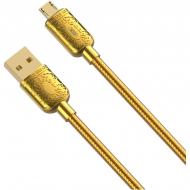 Кабель Xo USB A - Micro B NB216 2.4А 1 м золотой