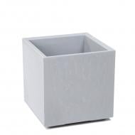 Вазон пластиковый пластик KARO квадратный серый бетон 36 л Lamela (9709359)