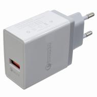 Мережевий зарядний пристрій Patron Quick Charge 3.0 1 x USB White PN-QC3-220V-W