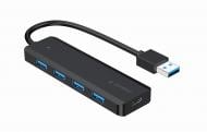 USB-хаб Gembird UHB-U3P4P-02, 4 порти USB 3.1,USB-A, USB-C PD