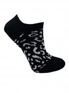 Носки женские Premier Socks Ультракороткий леопардовый принт р.23-25 черный