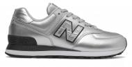 Кроссовки женские демисезонные New Balance WL574PN2 р.36,5 серебристые