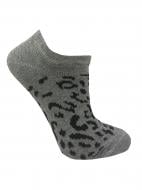 Носки женские Premier Socks Ультракороткий леопардовый принт р.23-25 серый