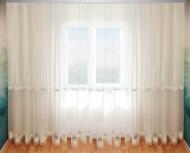 Тюль Домино Микросетка 300x255 бежевый Декор-ін