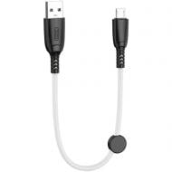 Кабель Xo USB A - Micro B NB247 6A 0,25 м white