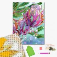 Алмазная мозаика Нежная протея 25х25 см Brushme Алмазная мозаика Нежная протея 25х25 см Brushme