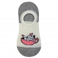 Носки женские Premier Socks Котик в чашке р.23-25 серый с белым