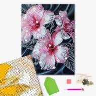 Алмазная мозаика Розовый гибискус 25х25 см Brushme Алмазная мозаика Розовый гибискус 25х25 см Brushme