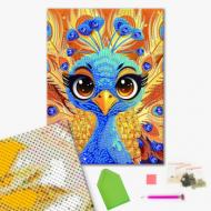 Алмазная мозаика Милый павлин 25х25 см Brushme Алмазная мозаика Милый павлин 25х25 см Brushme